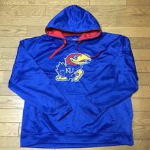 NCAA UNIVERSITY OF KANSAS MEN’S HOODIE (CHAMPION) size-XL(着丈70身幅69) 中古 NCNR_画像1