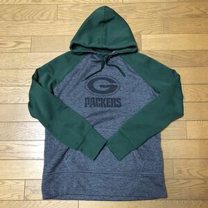 NFL GREEN BAY PACKERS NIKE THERMA-FIT PULLOVER HOODIE size-M(着丈61身幅55) 中古(美品) 送料無料 NCNR