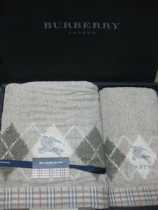 【1円～BURBERRY】バーバリー バスタオル フェイスタオルセット BB0540 未使用