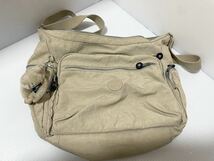 KIPLING キプリング ショルダーバッグ ベージュ ナイロン 水玉_画像1