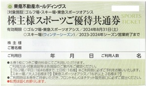 東急不動産 株主優待券 スポーツご優待共通券 スキー場 リフト券 割引券1～2枚 ハンターマウンテン塩原 マウントジーンズ スポーツオアシス