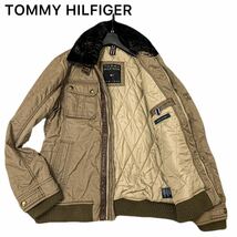 未使用品 TOMMY HILFIGER【極上ムートンファー仕様】極暖中綿 フライトジャケット ボンバージャケット 希少サイズ2XL/トミーヒルフィガー_画像1