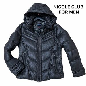 未使用品 NICOLE CLUB FOR MEN【大人気モデル】マイクロスウェードダウンジャケット サイズ46(M)/ニコルクラブフォーメン 撥水蓄熱効果