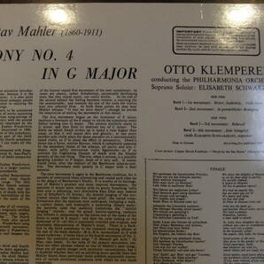 175g重量復刻盤☆英TESTAMENT・SAX 2441☆マーラー:交響曲第4番☆シュワルツコップ（ソプラノ）クレンペラー（指揮）フィルハーモニア管の画像5