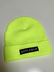 新品未使用品 APPLEBUM アップルバム ビーニー 蛍光 イエロー