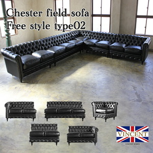 Комбинированный диван диван 9 -Seater Угловой диван L -образный диван черный синтетический кожаный стиль Античный стиль Честерфилд Винсент