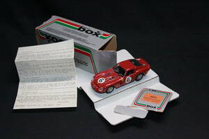 [ rare paper box ]Ж BOX MODEL 1/43 Ferrari 250 GTO Turist Trophy #6 1962 Prova 8404 RED Ж 250GT box model Ferrari Best Model 
