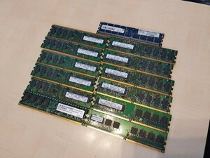 PC2 DDR2 メモリ　512MB x7本セット　メモリ詰め合わせ　ジャンク　デスクトップPC用