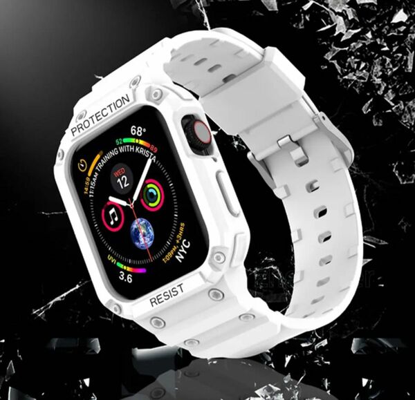 Apple Watch 一体型 38mm/40mm/41mm ホワイト　耐衝撃