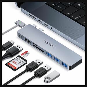 【開封のみ】GIISSMO★Macbook ハブ Macbook Air Pro 2023 7ポート USB Type C ハブ(サイズ改良) 4K＠60Hz HDMIポート USB 3.0対応★送料込