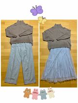 untitledタートルネックニット ♪size2 色:ブラウンおまけでパンツsize1とスカートsize1の3点セットです♪_画像7