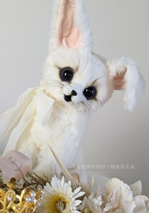 kemono-mania shiro アートドール　ハンドメイド　ぬいぐるみ　キツネ