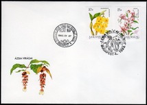 ハンガリー 1993年 アジア大陸の花/デンドロビューム・デンシフロールム、カノコユリFDCカバー(1775) _画像1