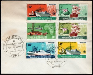 トーゴ 1968年 ロメ港開港FDCカバー(1807)