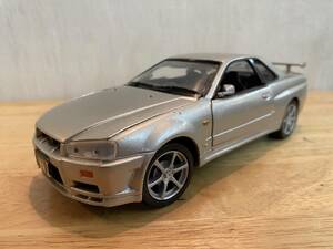 1/24 ニッサン　スカイライン　r34gtr ミニカー　ワイドスピード　モーターマックス　おてがる配送ゆうパック60サイズ