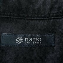 NANO UNIVERSE ナノ・ユニバース 長袖シャツ 無地 トップス ブラック サイズXL メンズ ヴィンテージ セレクト_画像3