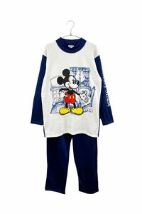 90‘s DIA CLUB Mickey set up ダイヤクラブ ミッキーマウス セットアップ スウェット サイズL ホワイト ネイビー ヴィンテージ 8