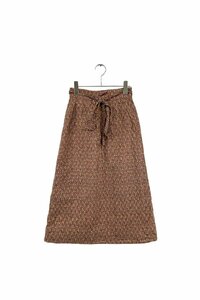 Made in FRANCE SOLEIADO Charles DEMERY skirt ソレイアード スカート 総柄 ブラウン系 キルティング レディース ヴィンテージ ネ