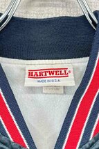 90‘s Made in USA HARTWELL stadium jacket ハートウェル スタジャン ナイロン ネイビー スナップボタン ヴィンテージ 6_画像3