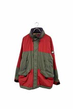 90‘s TOMMY HILFIGER red nylon jacket トミーヒルフィガー ナイロンジャケット サイズM 裏起毛 ヴィンテージ 10_画像1