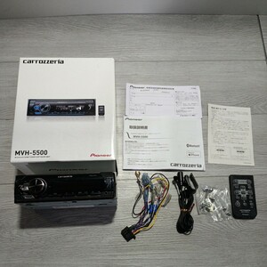 y120713e パイオニア オーディオ MVH-5500 1D メカレス Bluetooth USB iPod iPhone AUX DSP カロッツェリア