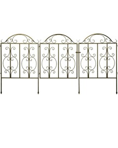 y122506e garden garden gorgeous iron low fence gate set bronze Brown GAF-GATE3-BRZ 112e