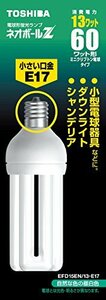 【中古】TOSHIBA ネオボールZ D形 60Wタイプ 口金直径17mm 昼白色 EFD15EN/13-E17