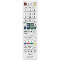 【中古】シャープ[SHARP]　オプション・消耗品　【0106380473】　液晶テレビ用　リモコン＜ホワイト系＞