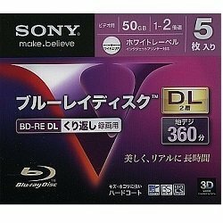 【中古】SONY ビデオ用BD-RE DL片面2層 50GB 2倍速 プリンタブル 5枚パック 5BNE2VDPS2