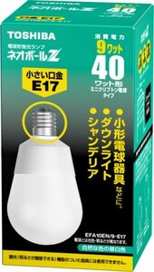 【中古】TOSHIBA ネオボールZ A形 40Wタイプ 口金直径17mm 昼白色 EFA10EN/9-E17