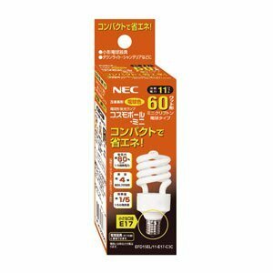 【中古】NEC(エヌイーシー) 電球形蛍光ランプD形60W電球色(E17) EFD15EL11E17C3C