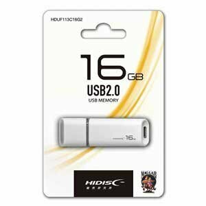 【中古】HIDISC USB2.0対応 フラッシュメモリ 16GB HDUF113C16G2