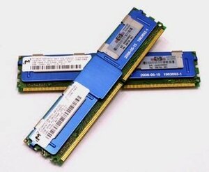 【中古】Micron(HP) PC2-5300F 2GB FB DIMM　2枚セット 合計4GB 【バルク品】