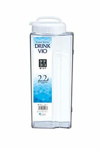 【中古】アスベル ドリンクビオ 冷水筒 2.2L ホワイト D-221