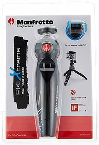 【中古】Manfrotto ミニ三脚 PIXI Xtreme GoProアダプターキット MKPIXIEX-BK