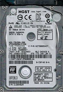 【中古】HGST hts545050?a7e380?MLC : da5429?P/N : 0j23465?500?GB