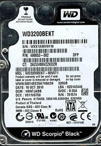 【中古】Western Digital wd3200bekt-60?V5t1?320?GB DCM : hbntjabb