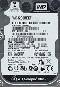 【中古】wd3200bekt-60?V5t1、DCM hantjhnb、Western Digital 320?GB SATA 2.5ハードドライブ