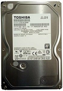 【中古】Toshiba dt01aca050?500?GB 7200?RPM 32?MBキャッシュSATA 6.0?GB / s 3.5インチ内蔵HDDベアドライブ