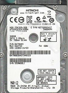 【中古】hts543232?a7a384、PN 0?a78603、MLC da3934、Hitachi 320?GB SATA 2.5ハードドライブ