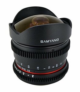 【中古】SAMYANG 動画用単焦点魚眼レンズ VDSLR 8mm T3.8 ニコン Fマウント用(AEタイプ) APS-C対応 フード脱着式 882280