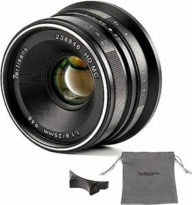 【中古】7artisans 25mm F1.8 マニュアルフォーカスレンズ Sony カメラA7 A7II A7R A7RII A7S A7SII A6500 A6300 A6000 A5100 A5000 EX-3 N