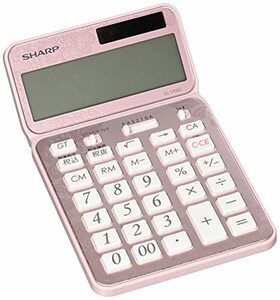 【中古】シャープ 電卓50周年記念モデル ナイスサイズモデル ピンク系 EL-VN82-PX