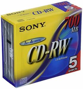 【中古】ソニー CD-RWメディア 700MB 5P 10mmケース 5CDRW700D