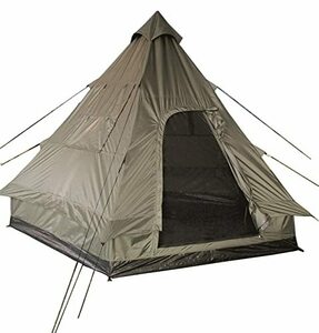 【中古】Mil-Tec ティピーテント Tipi 4人用セット 290 x 270 x 225cm高 - OLIVE DRAB