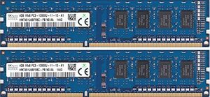 【中古】Hynix HMT451U6BFR8C-PB 8GB 2 x 4GB PC3-12800U DDR3 1600 CL11 Desktop Memory Kit by Hynix [並行輸入品]