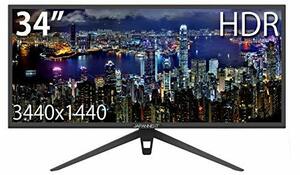 【中古】JN-VG34100UWQHDR [34インチ HDR対応ウルトラワイド液晶ディスプレイ HDCP2.2 HDMI2.0 FreeSync]