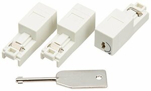 【中古】エレコム ネットワークセキュリティ RJ45コネクタジャック鍵付プロテクタ3個