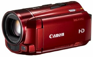 【中古】Canon デジタルビデオカメラ iVIS HF M52 レッド 光学10倍ズーム フルフラットタッチパネル IVISHFM52RD