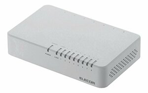 【中古】エレコム スイッチングハブ 8ポート 10/100Mbps マグネット付き AC電源 EHC-F08PA-JW